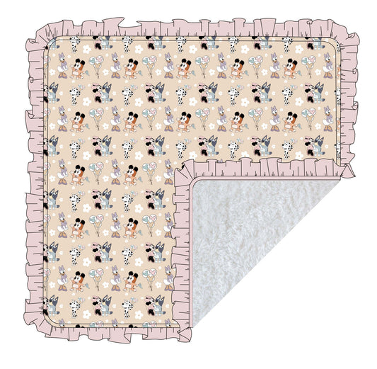 Bloomy Besties: Ruffle Plush Blanket