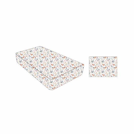 Chickadee: Twin Fitted Sheet & Pillow Case