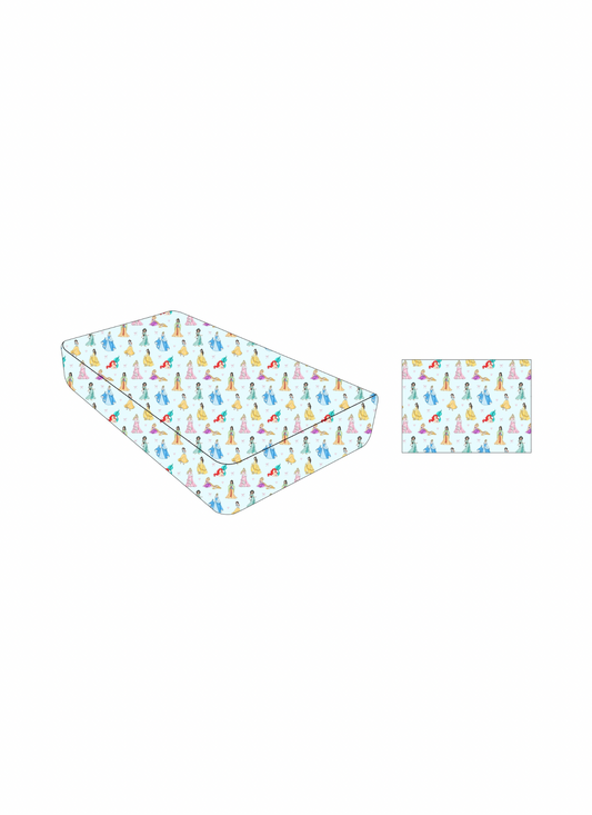 Royal Ribbons: Twin Fitted Sheet & Pillow Case