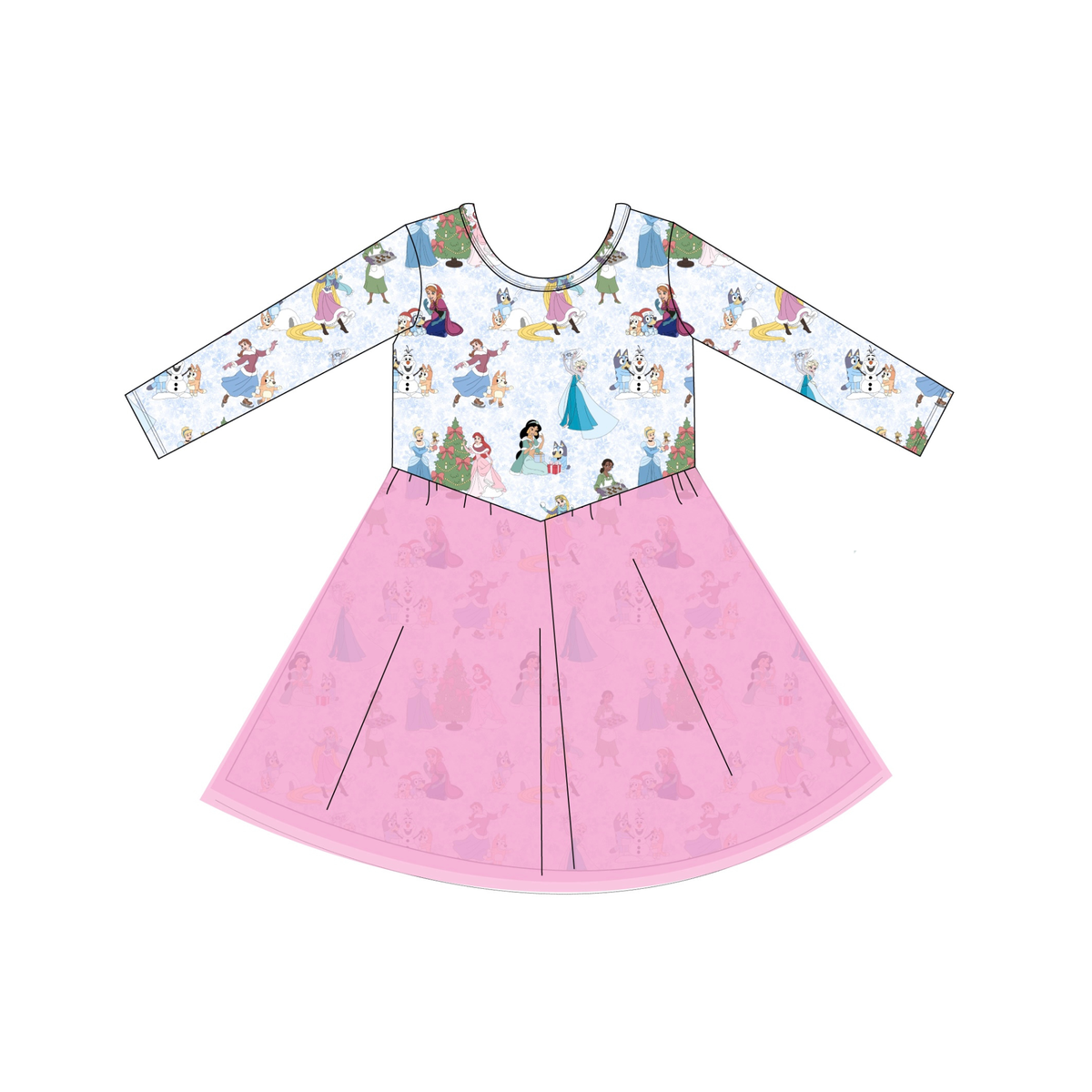 Holiday Girlies: Long Sleeve Tutu Dress