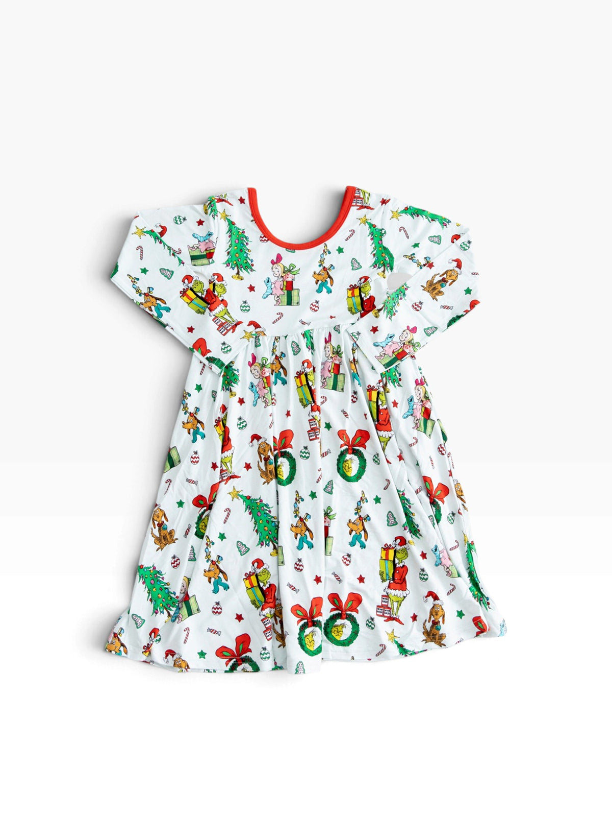 Merry Mischief: Long Sleeve Twirl Dress