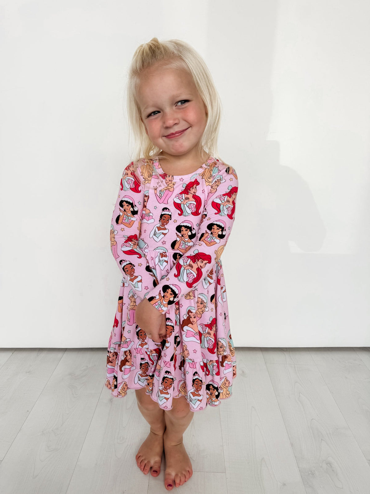 Royal Christmas: Long Sleeve Ruffle Dress
