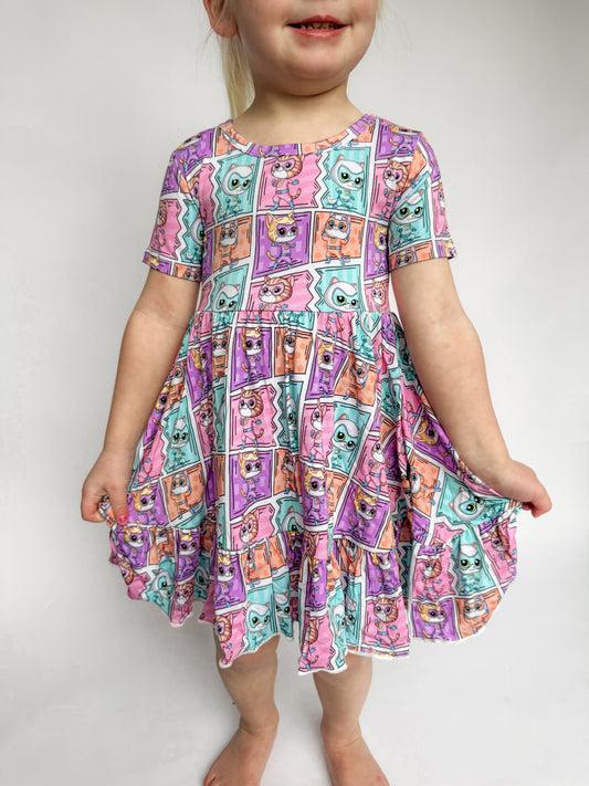 Purr-fect Heroes: Ruffle Dress
