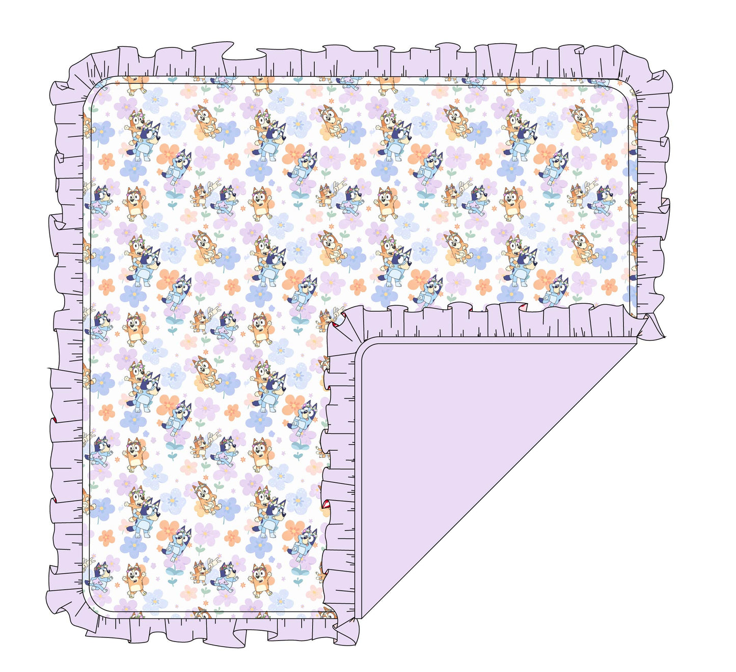 Pups & Petals: Ruffle Blanket