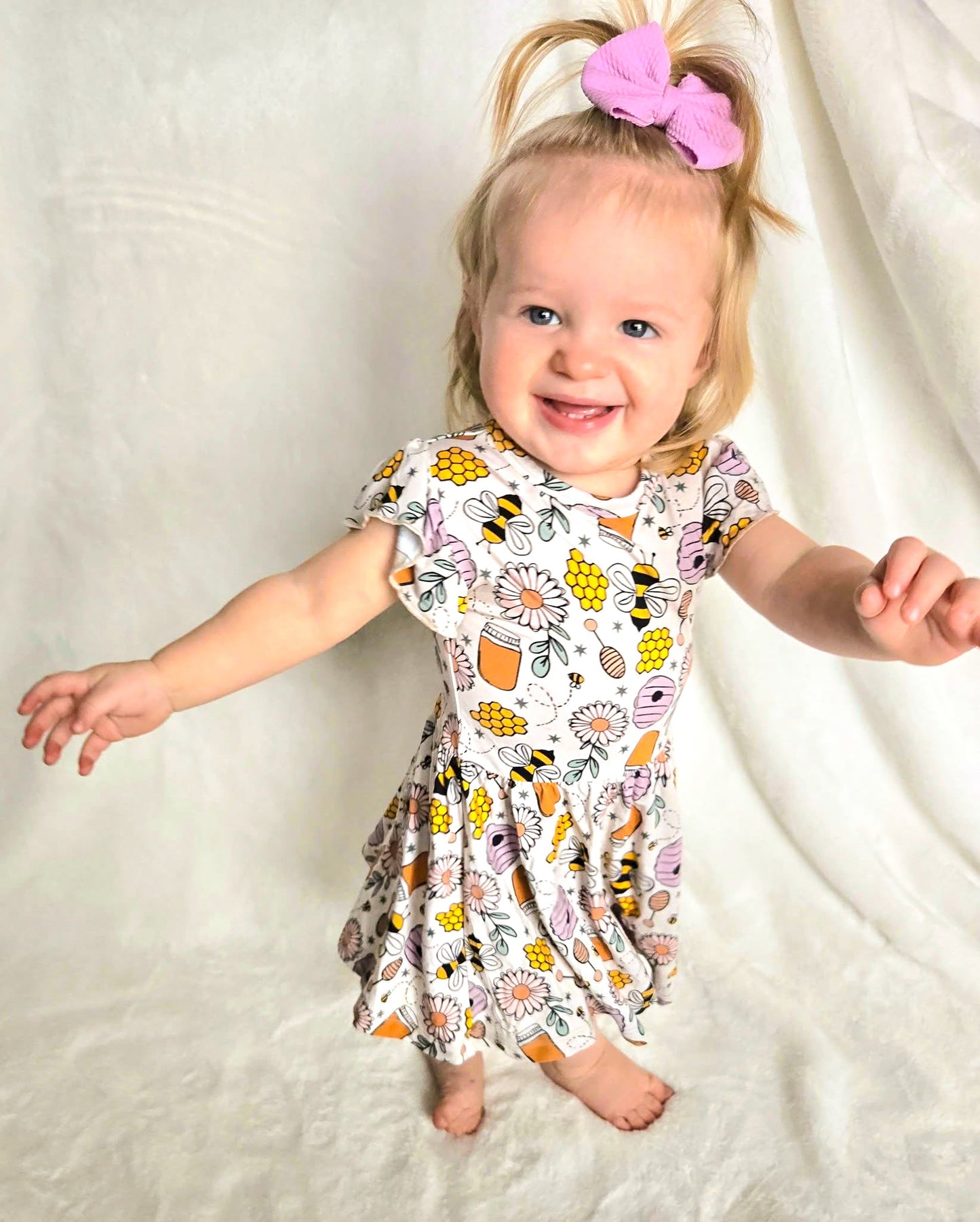 Sweet Honey Bee: Bodysuit Twirl Dress