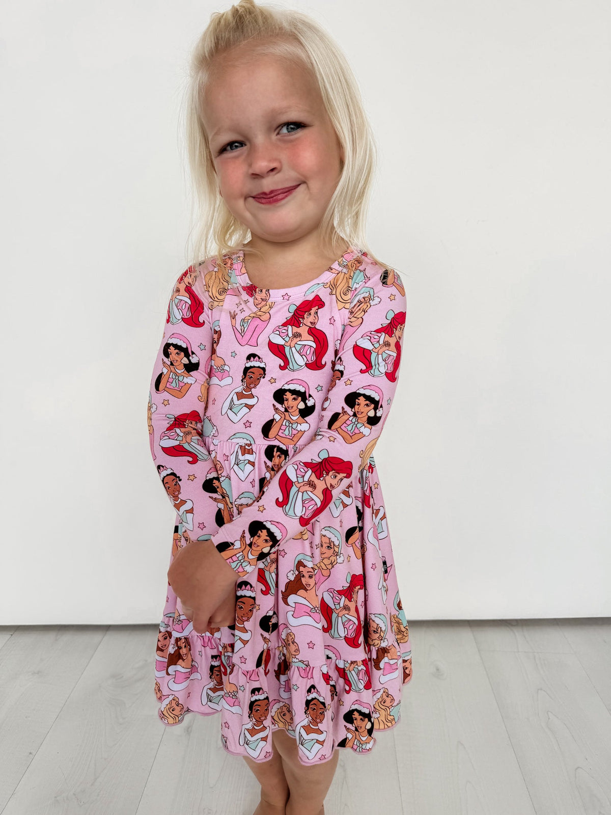 Royal Christmas: Long Sleeve Ruffle Dress