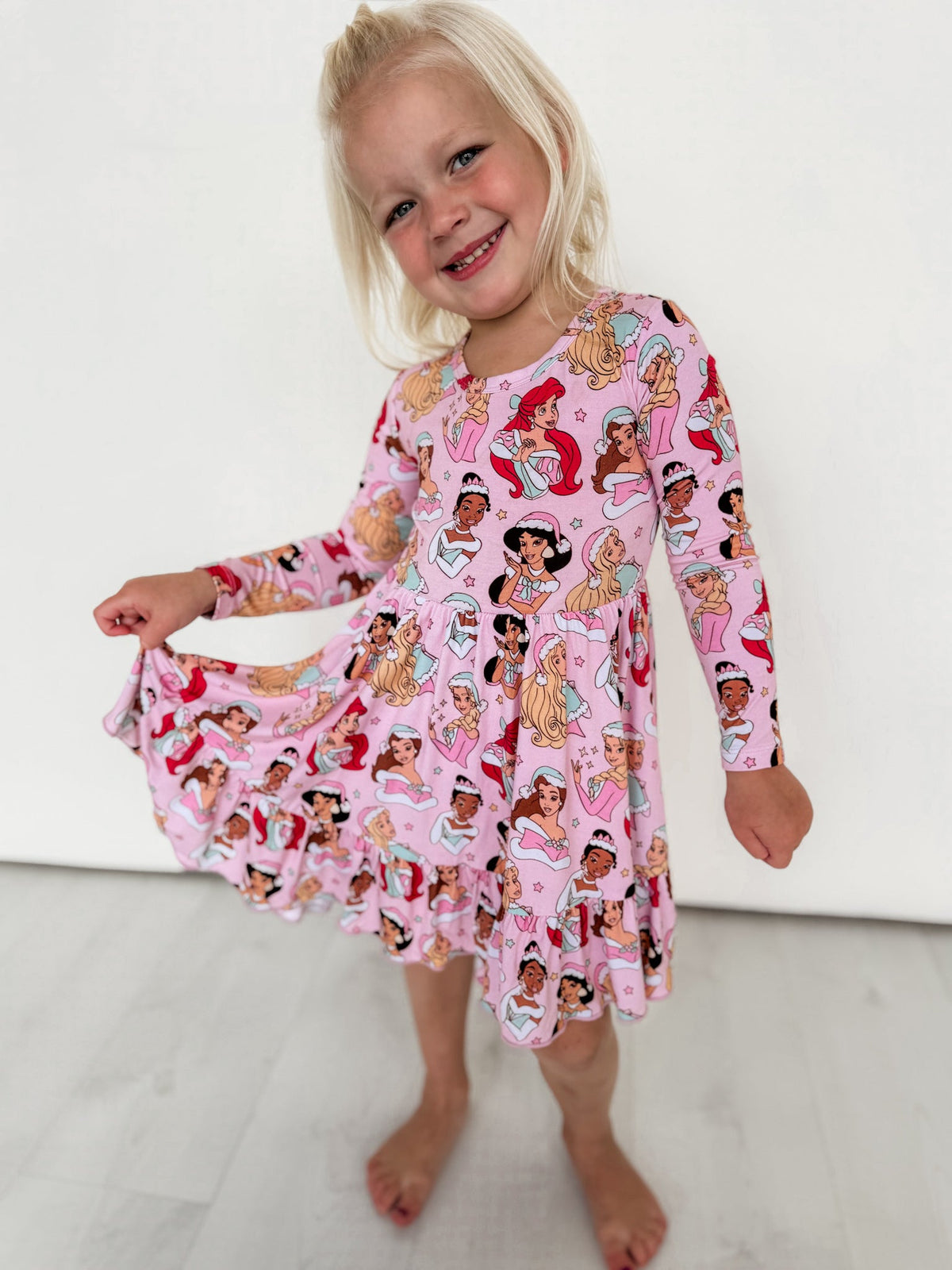 Royal Christmas: Long Sleeve Ruffle Dress