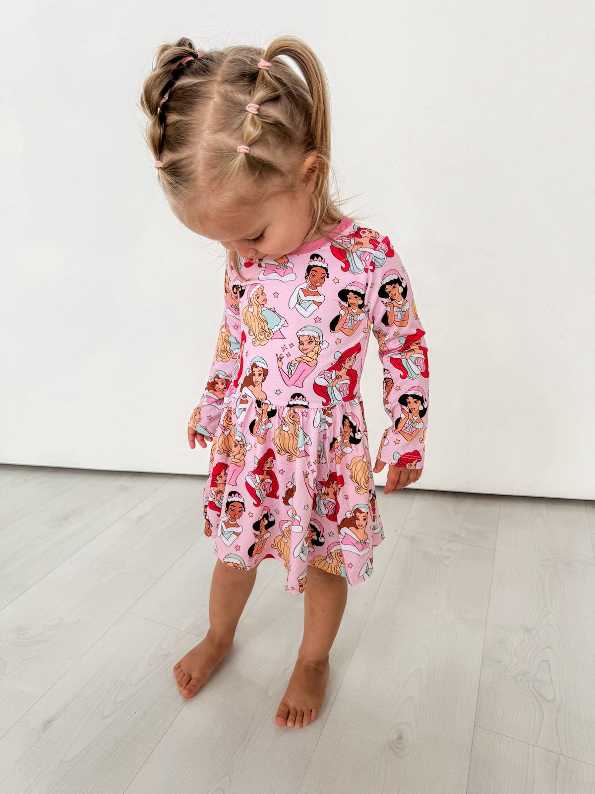 Royal Christmas: Long Sleeve Bodysuit Twirl Dress
