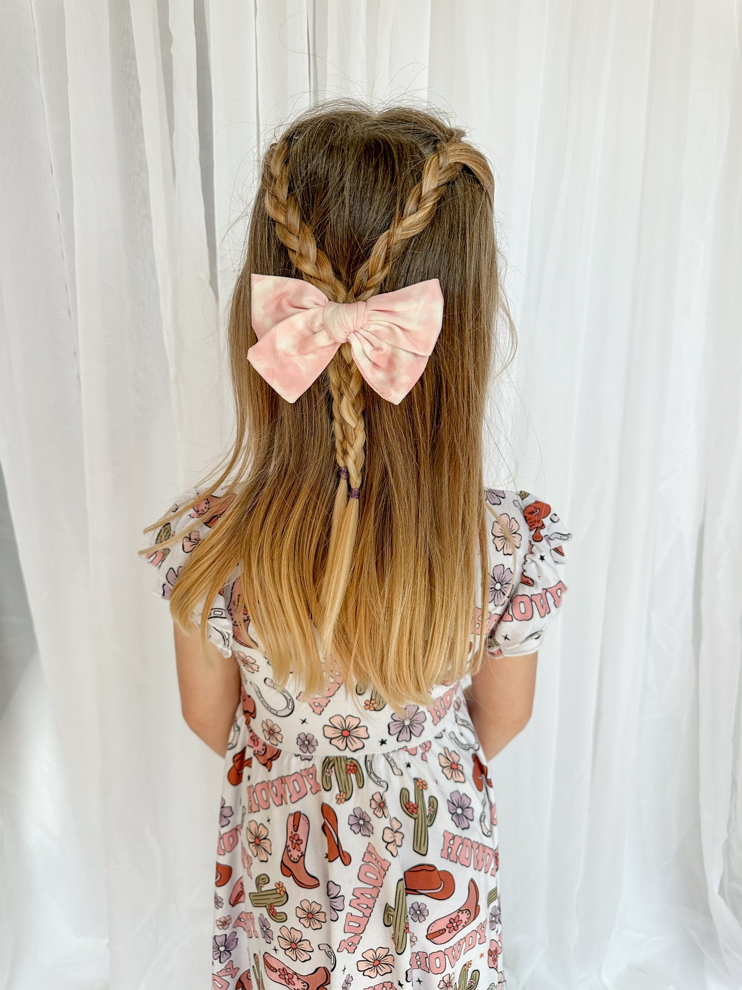 Pink Tie Dye Bow