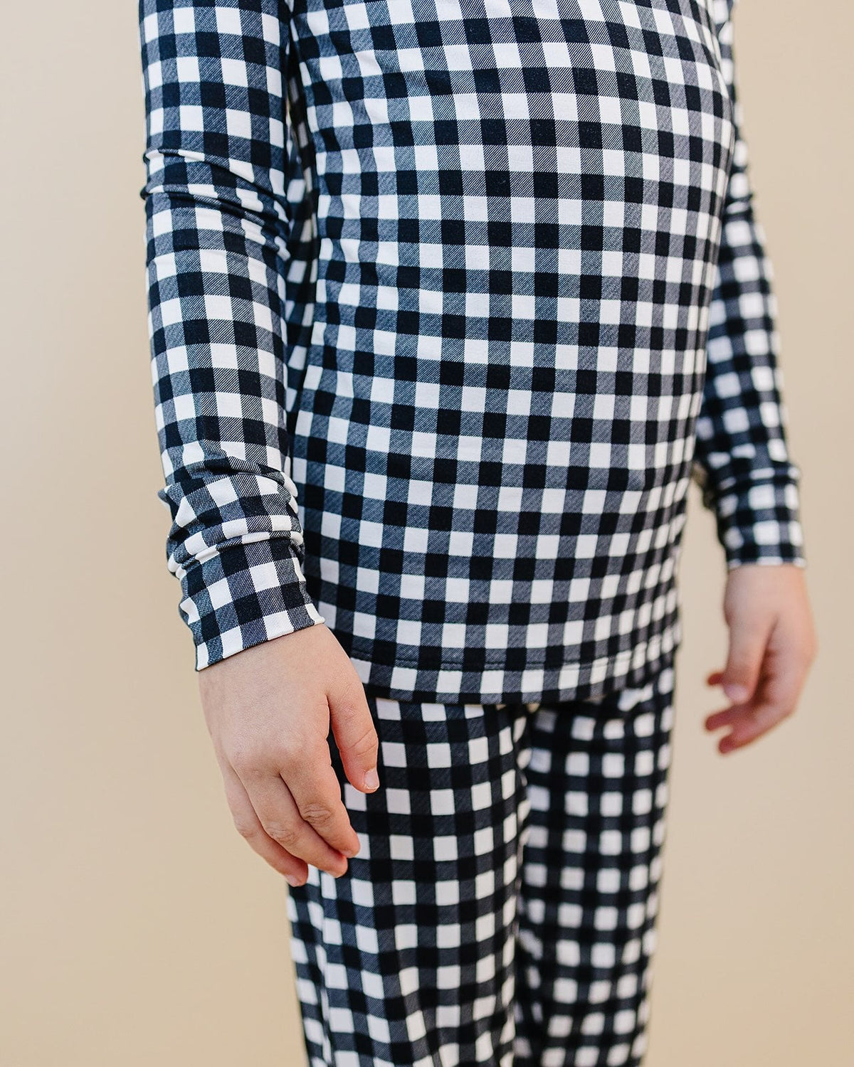 Bamboo Two Piece Set | Black Gingham
