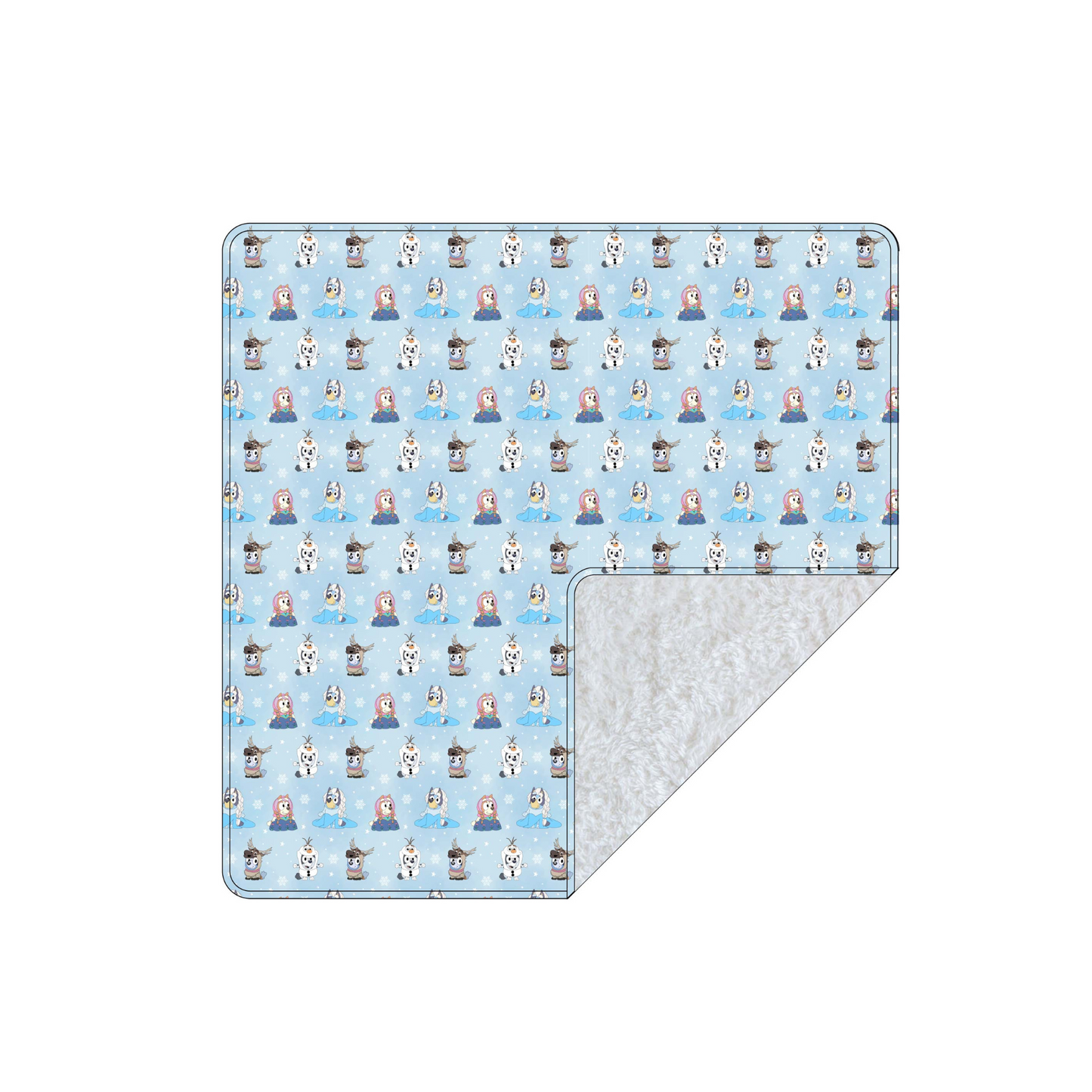 Frosty Friends: Plush Blanket