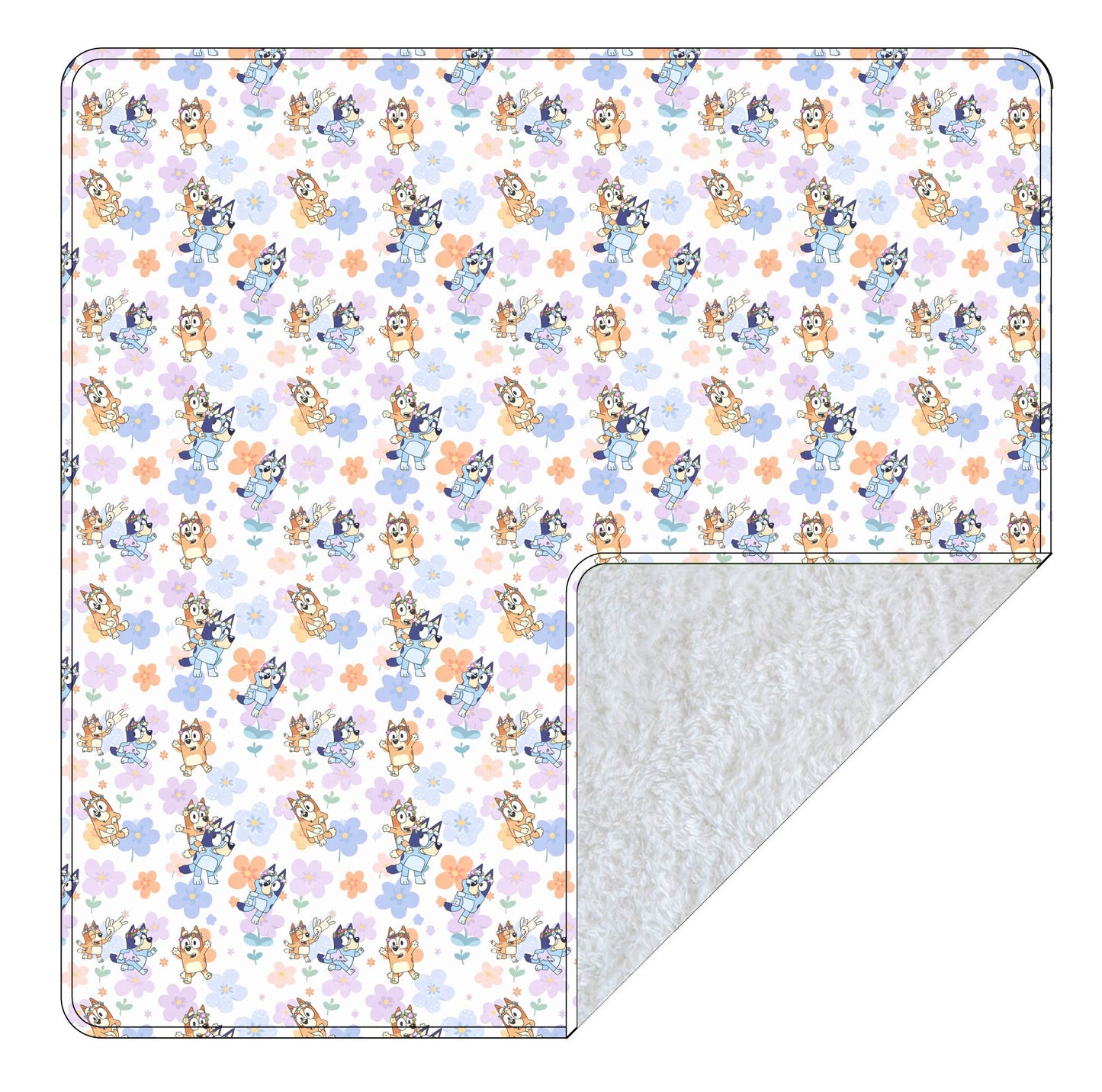 Pups & Petals: Plush Blanket