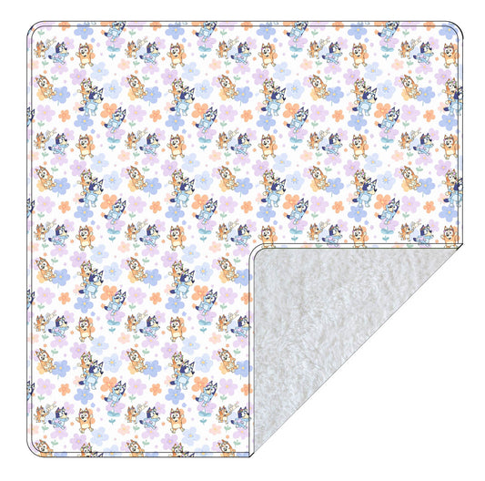 Pups & Petals: Plush Blanket