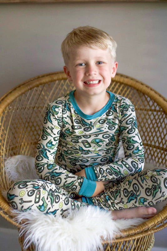 Moto Mayhem: 2 Piece Pajamas