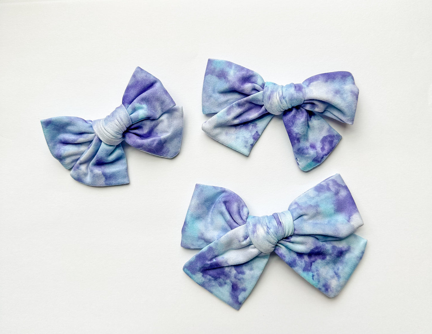 Purple Tie Dye Bow