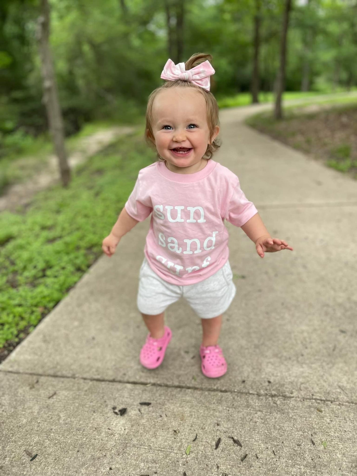 Pink Tie Dye Bow