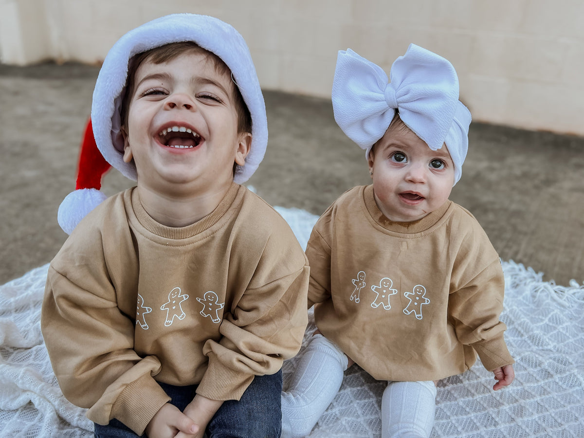 Gingerbread Christmas Sweatshirt Romper