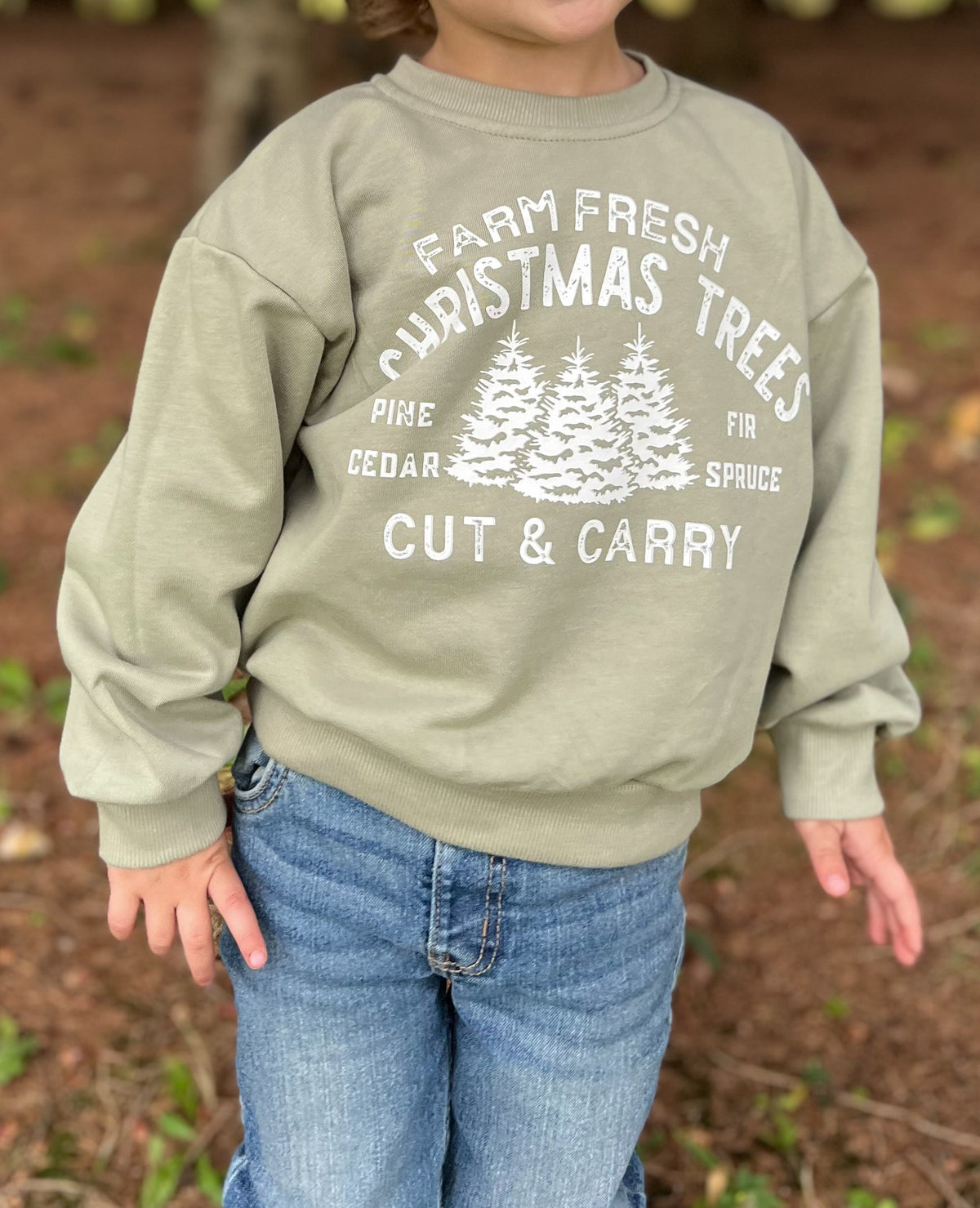 Farm Fresh Christmas Trees Crewneck Sweatshirt