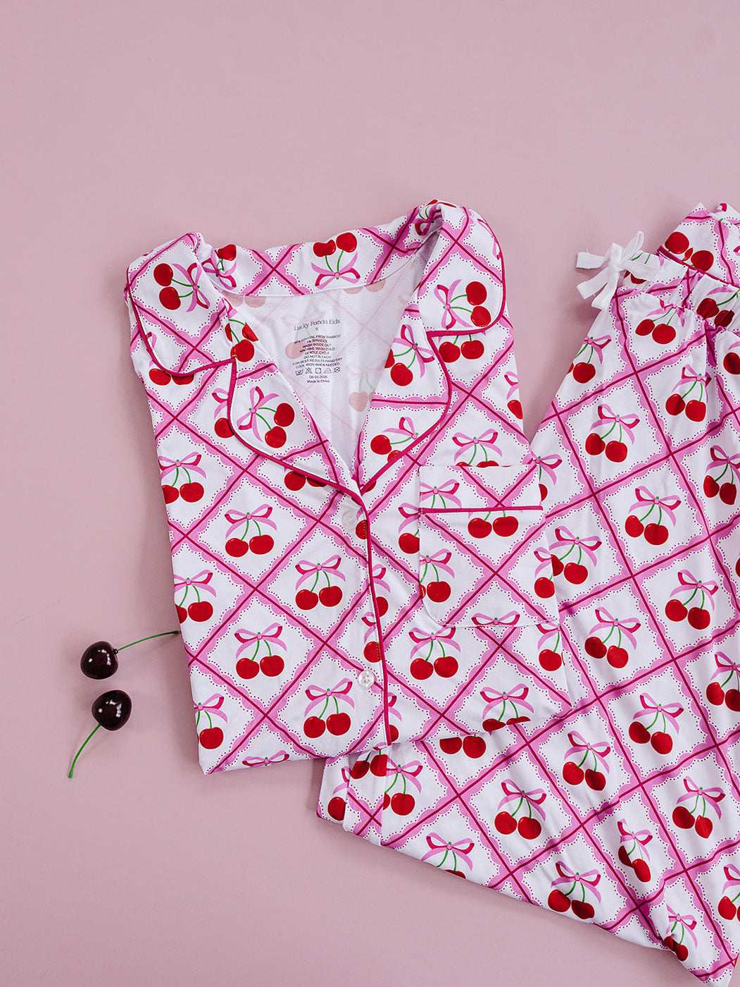 Bamboo Women's Pajamas | Cherry Bow