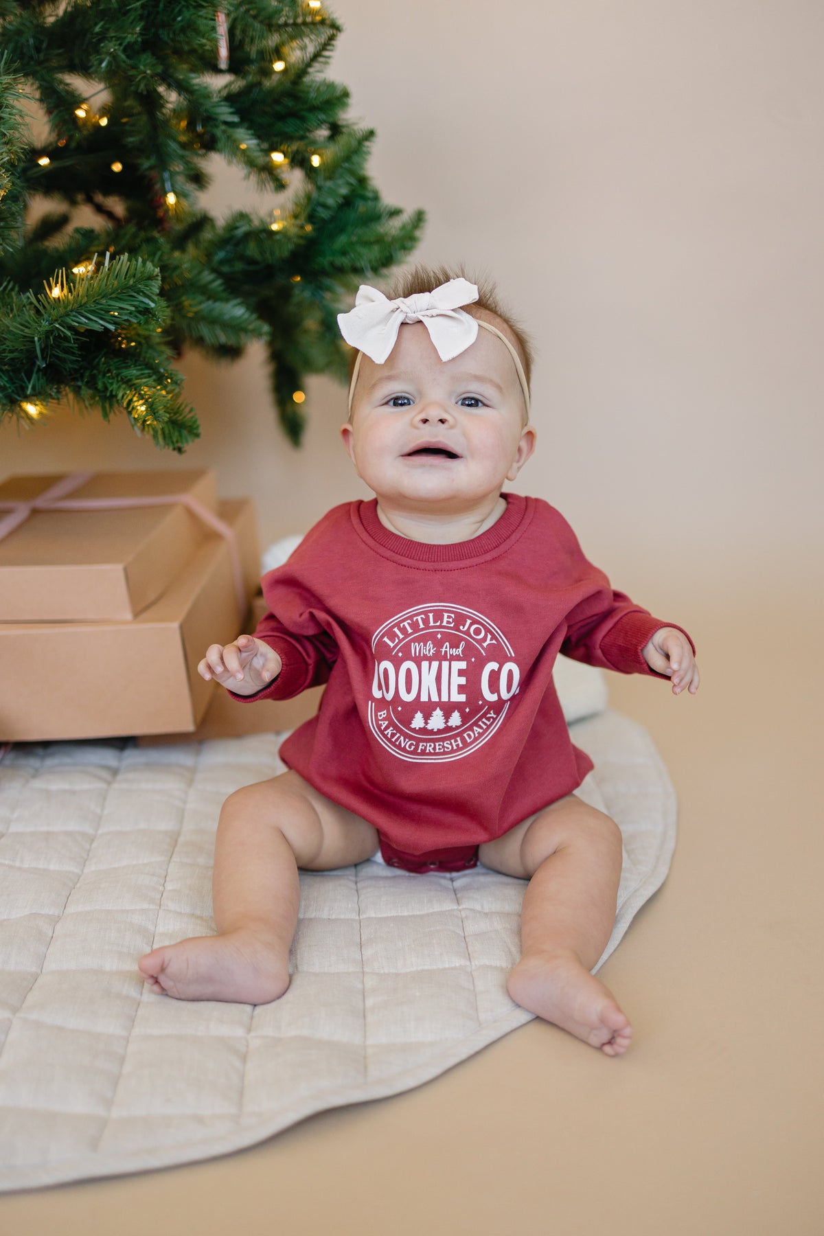 Little Joy Cookie Co. Christmas Sweatshirt Romper