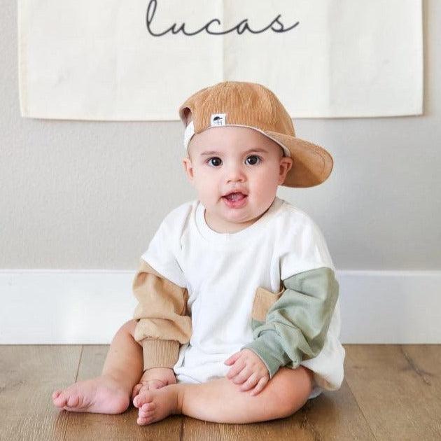 Colorblock Pocket Sweatshirt Romper - more colors