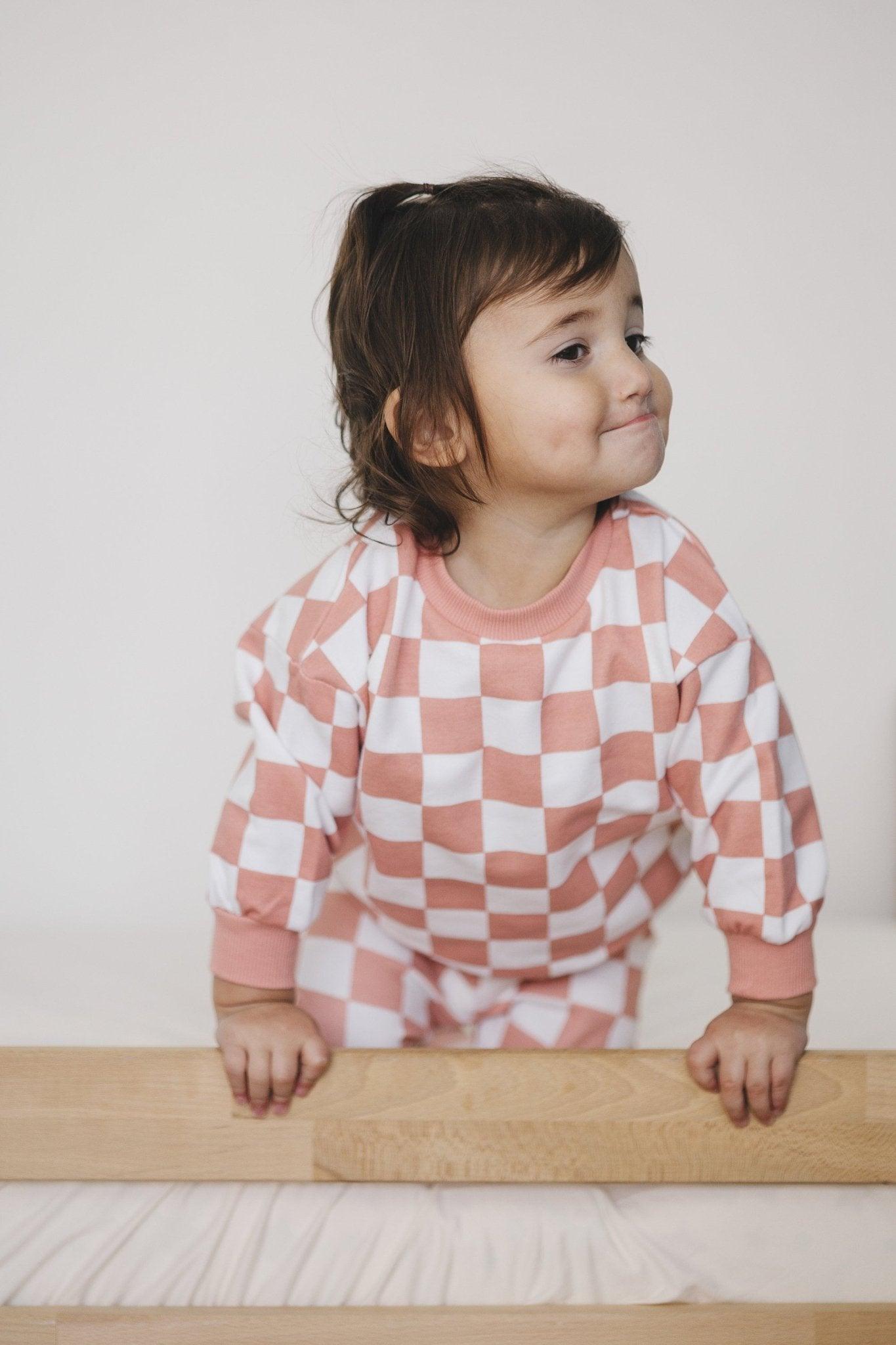 Organic Cotton Checkered Jogger Set - more colors
