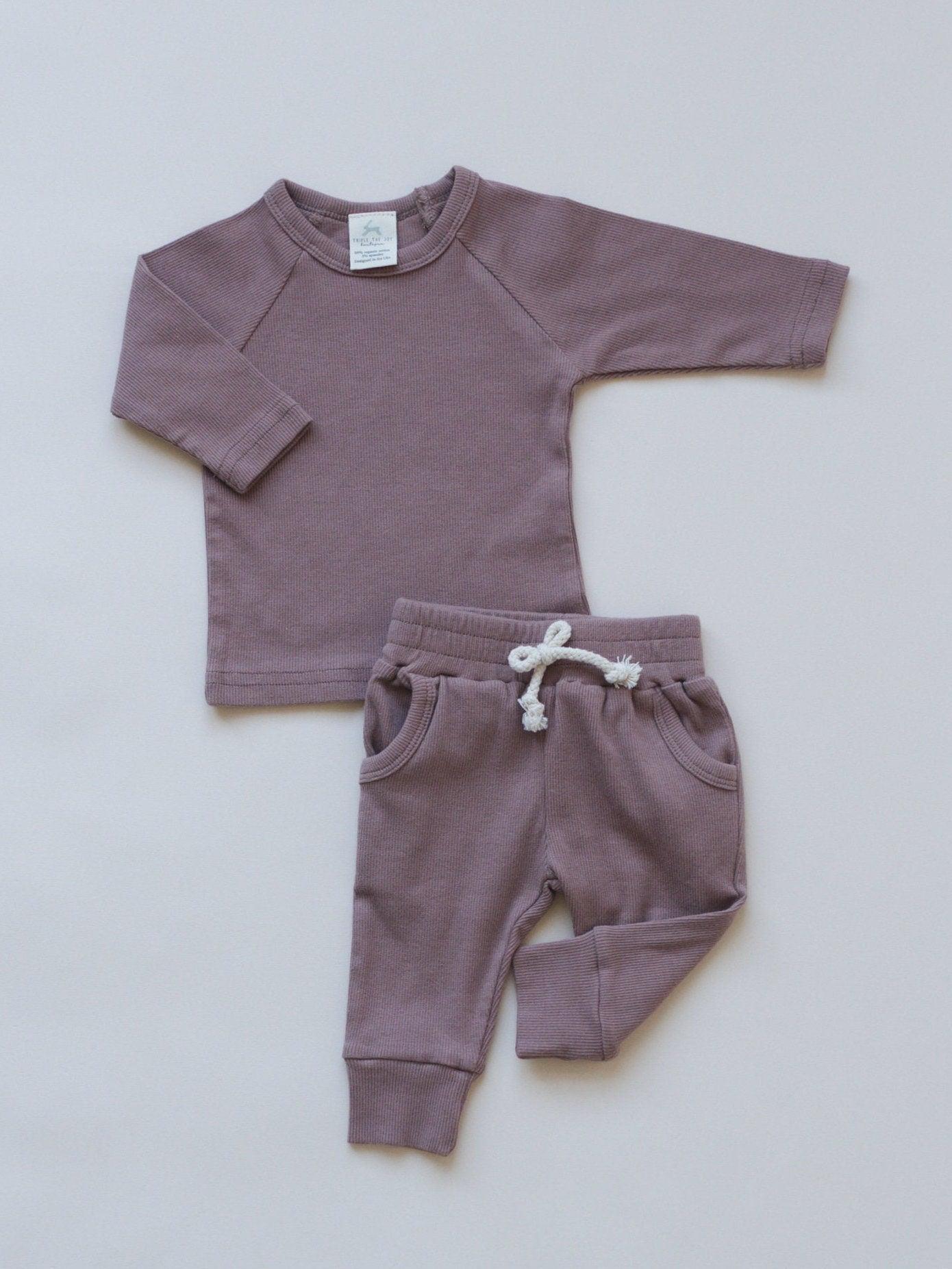 Organic Cotton Ribbed 2pc Set - more colors